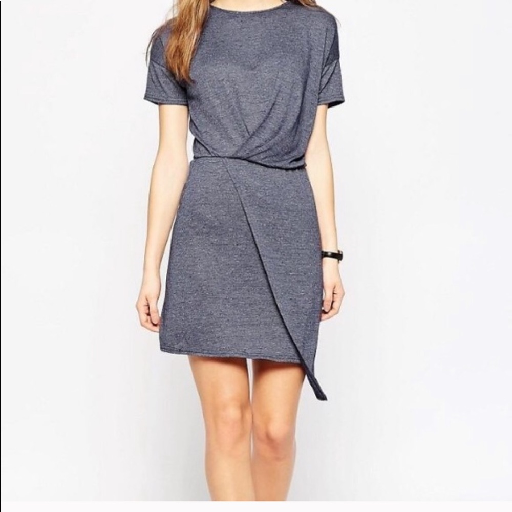 ASOS T-shirt dress with draped front